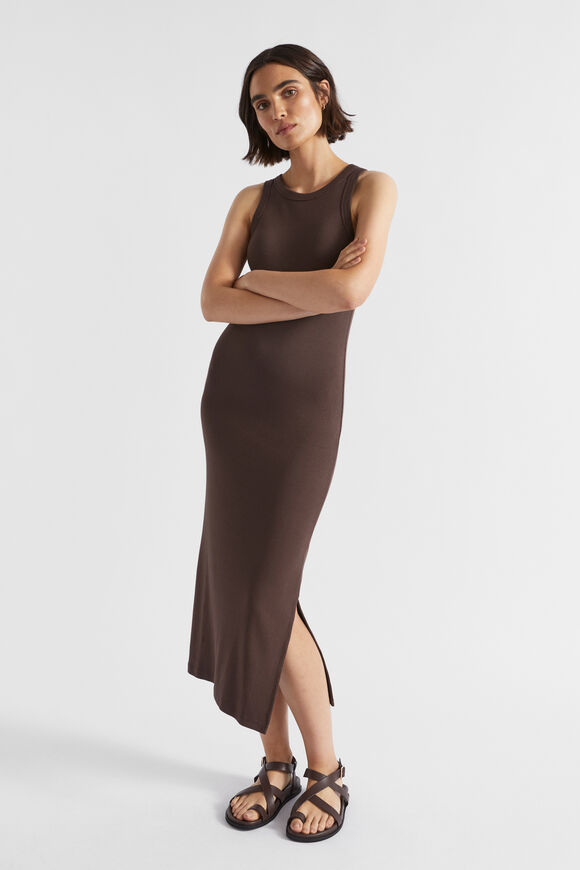 Core Rib Tank Dress  Deep Raisin  hi-res