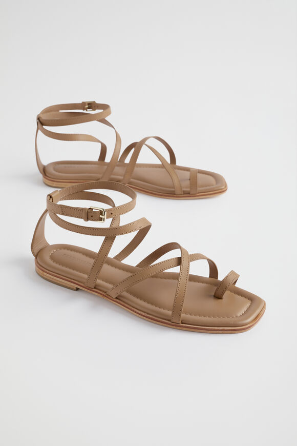 Addison Flat Sandal  Caramel  hi-res