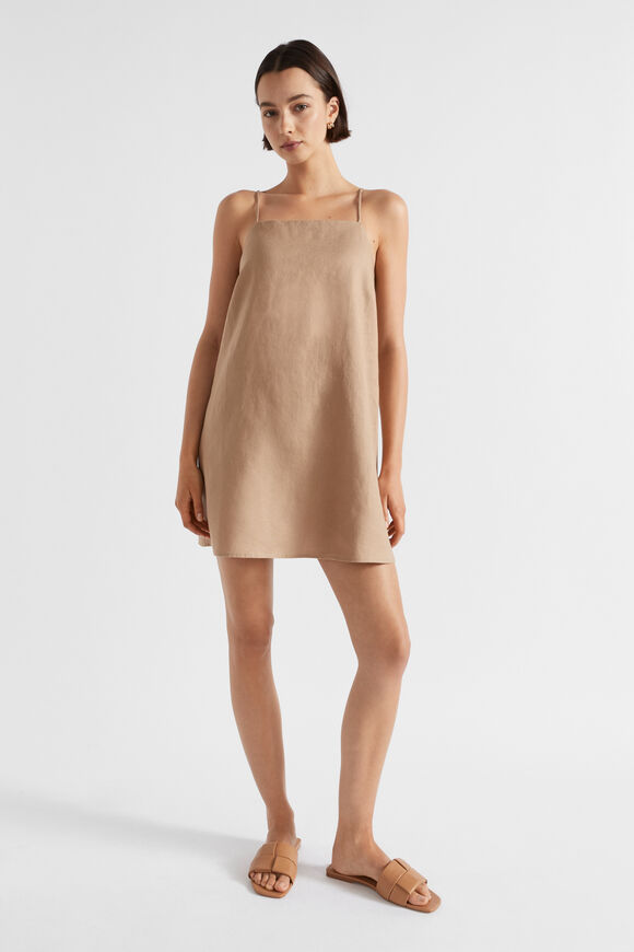 Core Linen A Line Mini Dress  Barley  hi-res