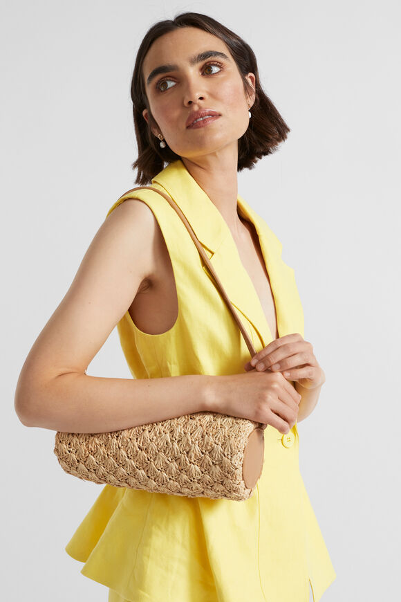 Textured Barrel Bag  Caramel  hi-res