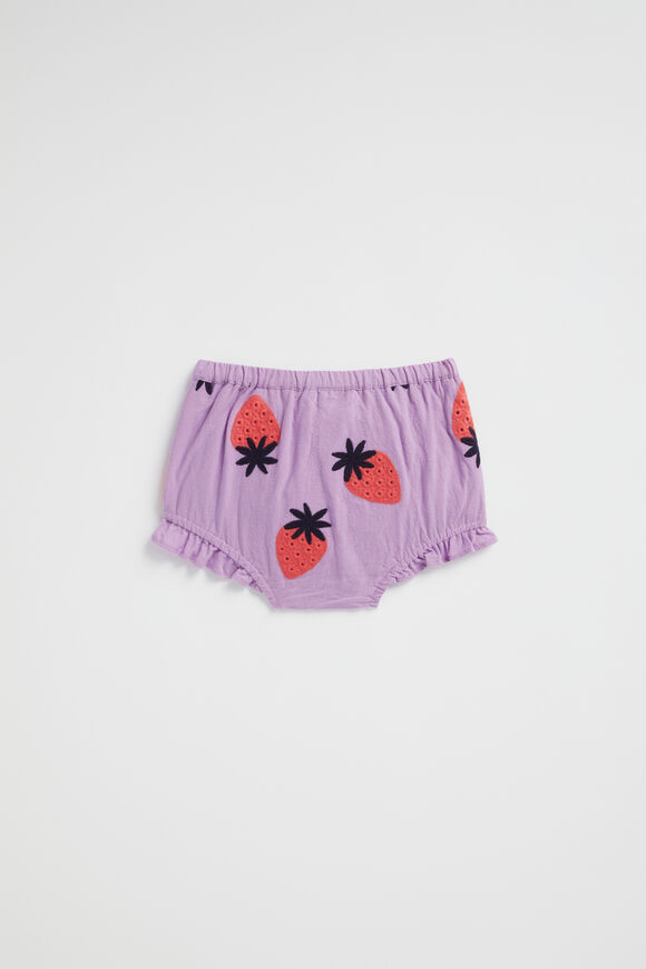 Strawberry Embroidered Bloomer  Lilac  hi-res