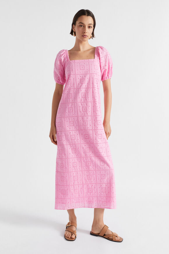 Broderie Maxi Dress  Pink Gin  hi-res