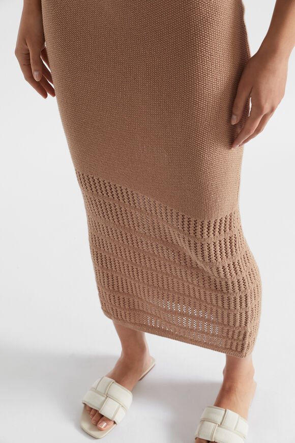 Crochet Panelled Skirt  Barley  hi-res