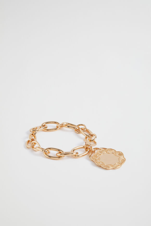 Coin Charm Bracelet  Gold  hi-res