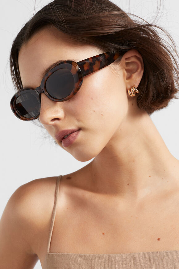 Laney Oval Sunglasses  Brown Tort  hi-res