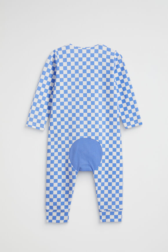 Checkerboard Zipsuit  Bright Bluebell  hi-res