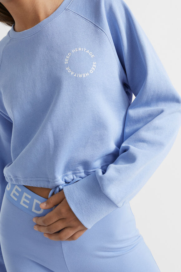 Core Logo Crop Sweat  Silk Blue  hi-res