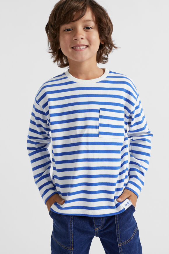 Core Rugby Pocket Tee  Cobalt Stripe  hi-res