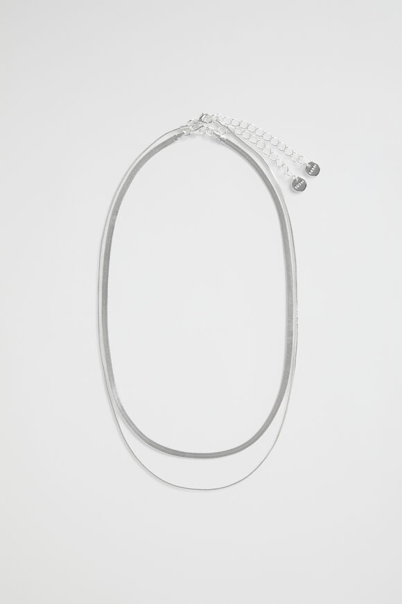 Double Layer Necklace  Silver  hi-res