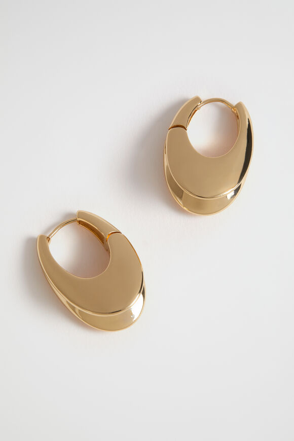 Oval Hoop  Gold  hi-res