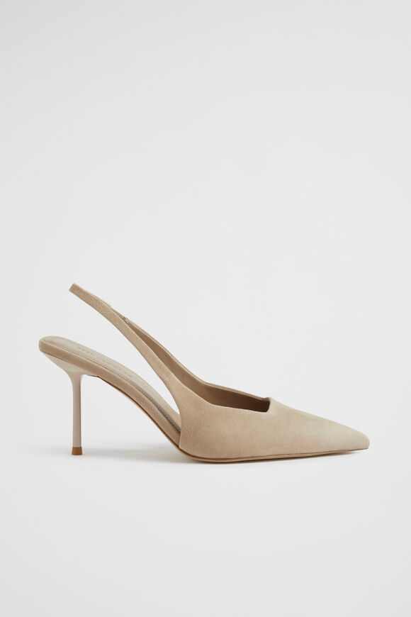 Jacinta Slingback Heel  Champagne Beige Suede  hi-res