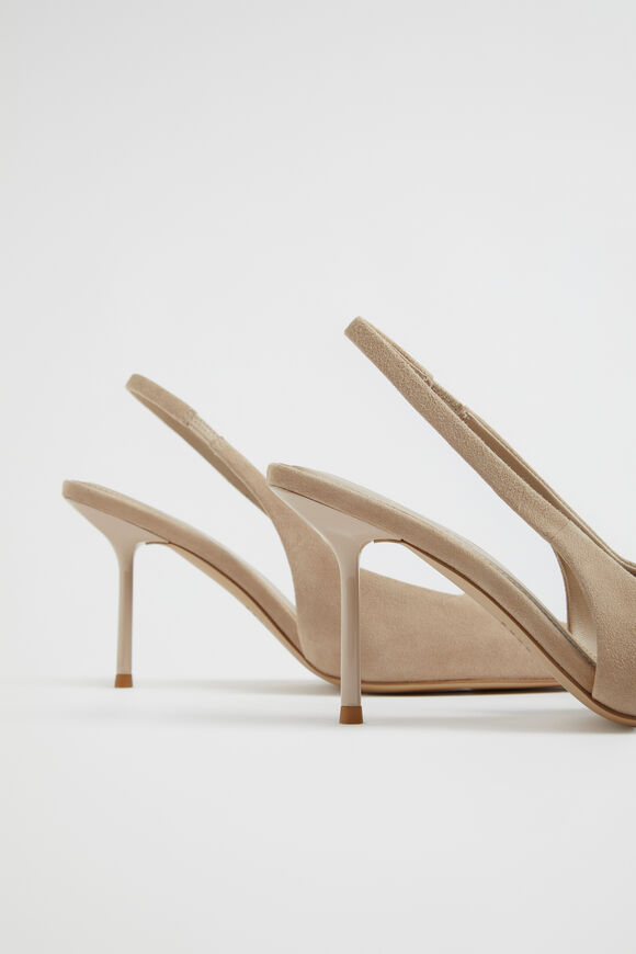 Jacinta Slingback Heel  Champagne Beige Suede  hi-res