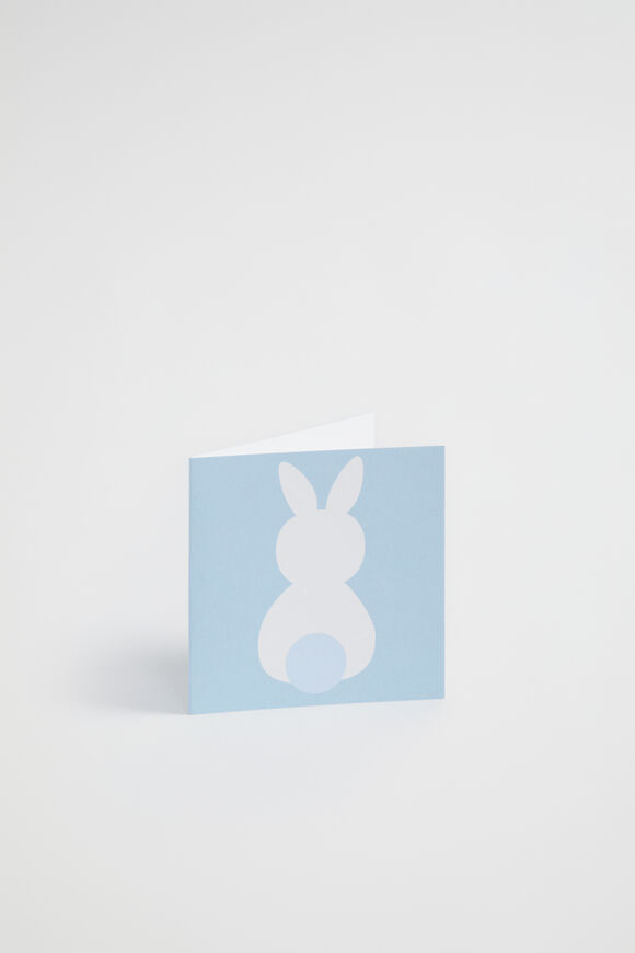 Small Bunny Card  Powder Blue  hi-res