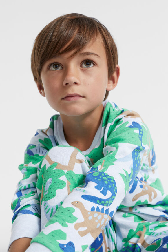 Dino Pyjama  Pale Blue Marle  hi-res