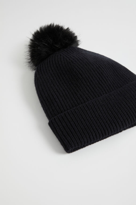 Pom Pom Beanie  Midnight  hi-res