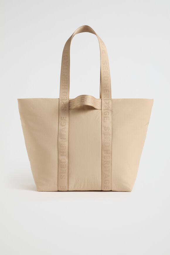 Monochrome Logo Tote  Champagne Beige  hi-res