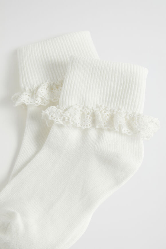 Frill Sock  Vanilla  hi-res