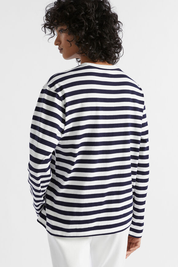 Long Sleeve Stripe Top  Midnight Sky Stripe  hi-res