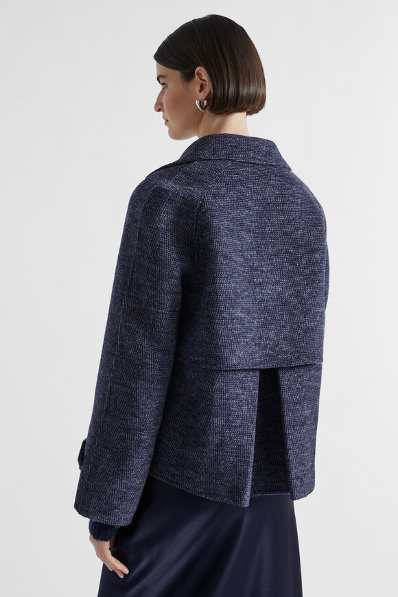 Wool Blend Swing Jacket  Midnight Sky  hi-res