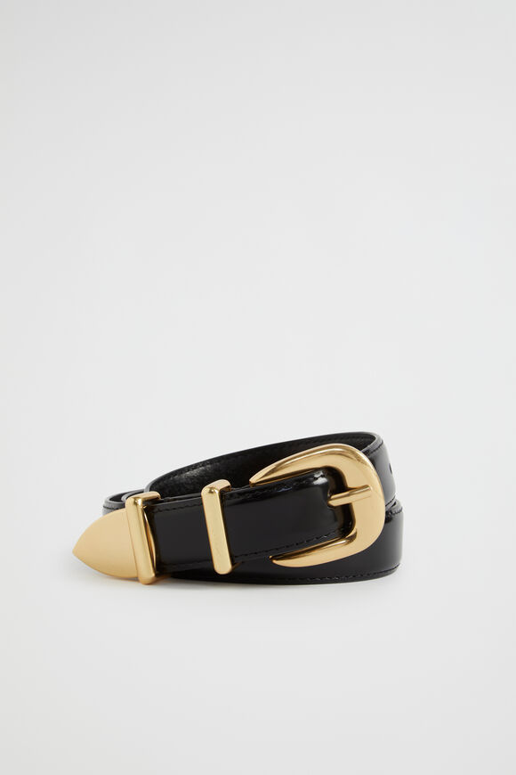 Hallie Metal Keeper Belt  Black  hi-res