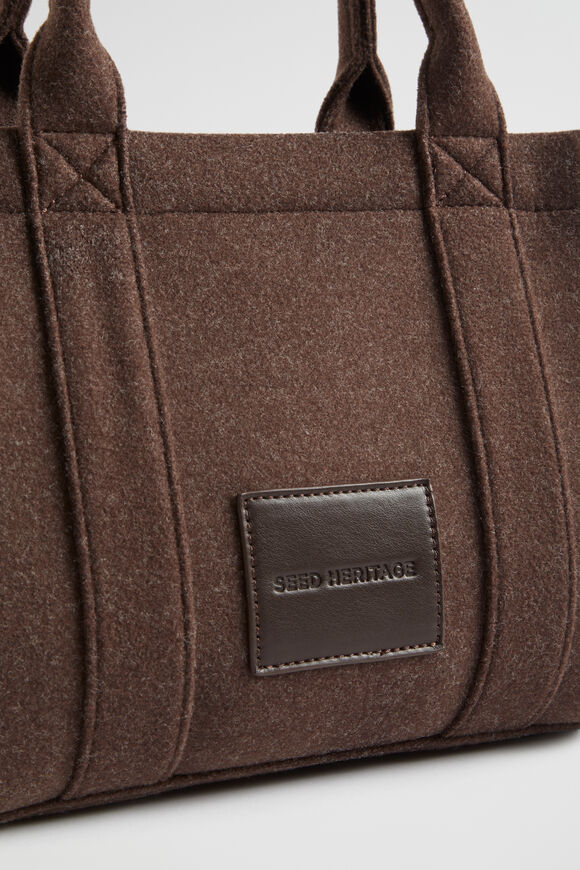 Felt Mini Tote  Dark Espresso  hi-res