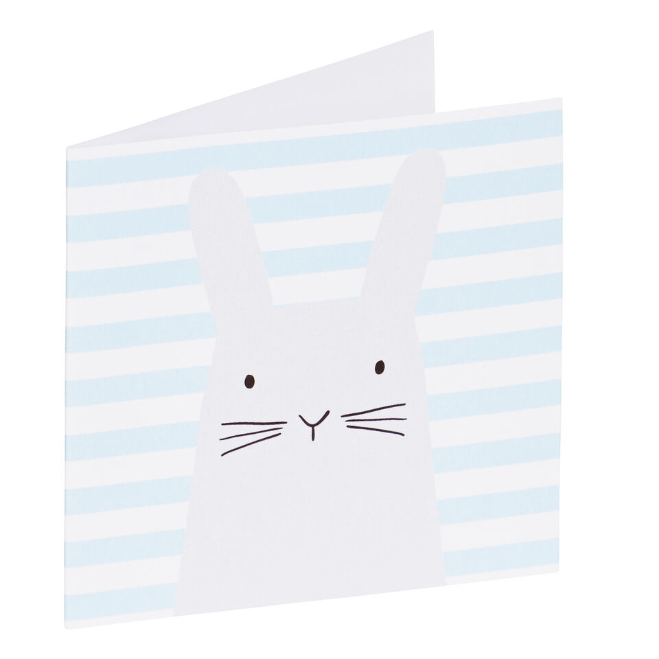 Small Blue Bunny Card  
