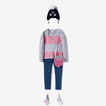 Stripe Split Sweater    hi-res