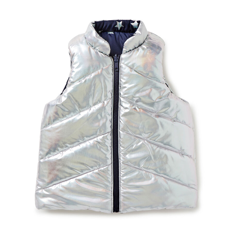 Iridescent Reversible Vest  