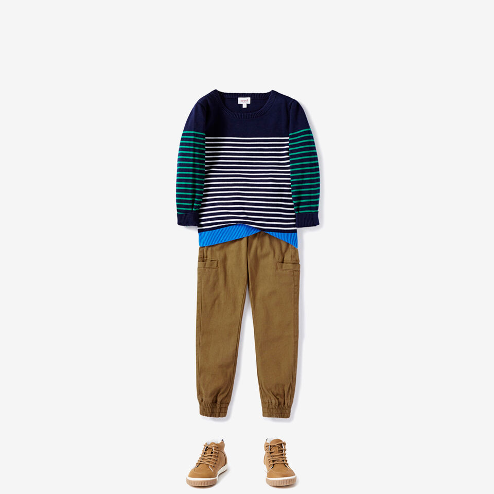 Stripe Crew Knit  