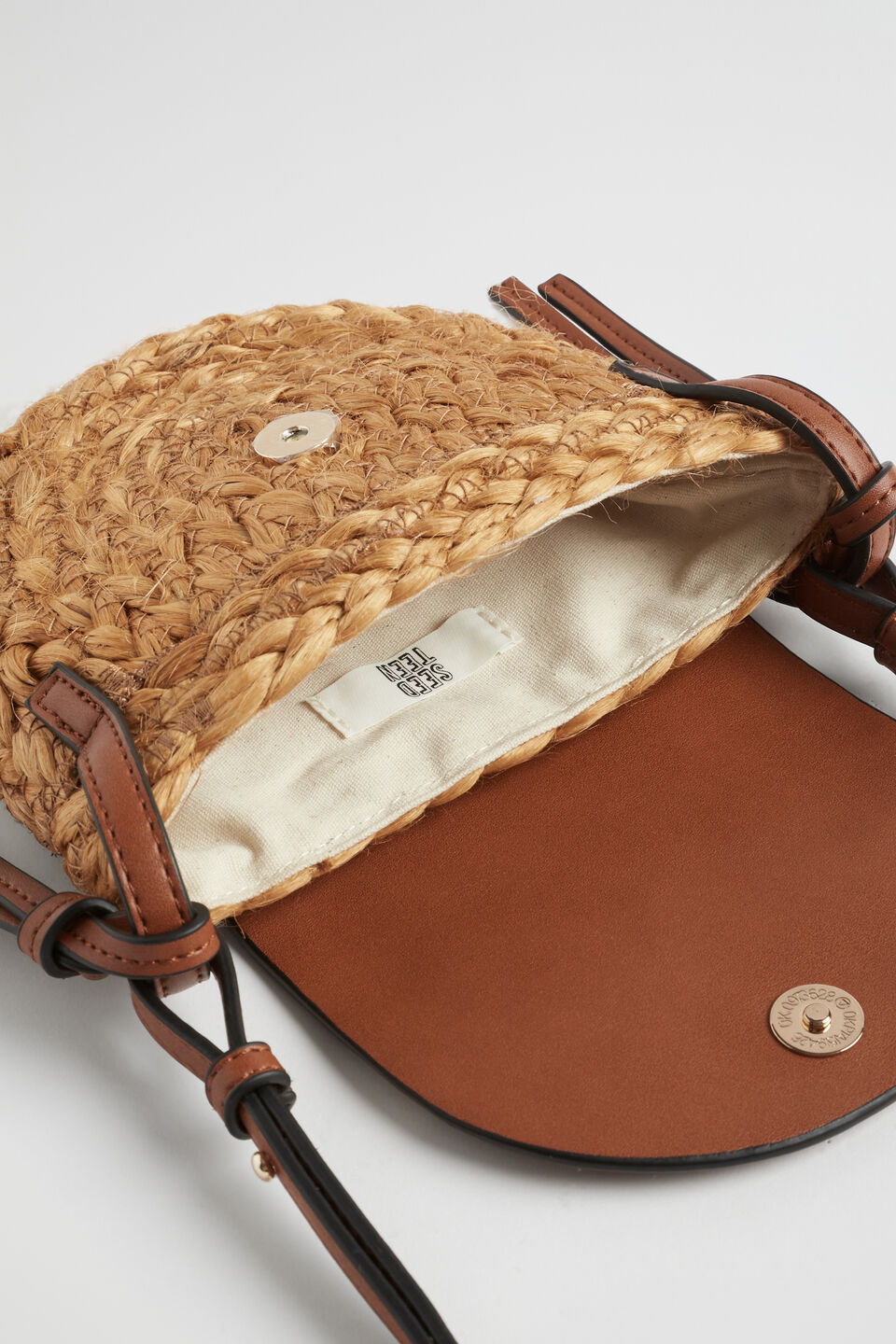 Jute Cross Body Bag  Tan