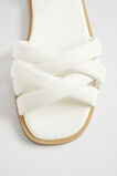 Square Toe Puffy Sandal  White  hi-res