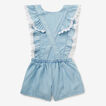 Chambray Crochet Playsuit    hi-res