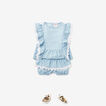 Crochet Chambray Top    hi-res