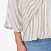 Stripe Wrap Blouse    hi-res