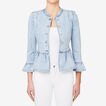 Denim Peplum Jacket    hi-res