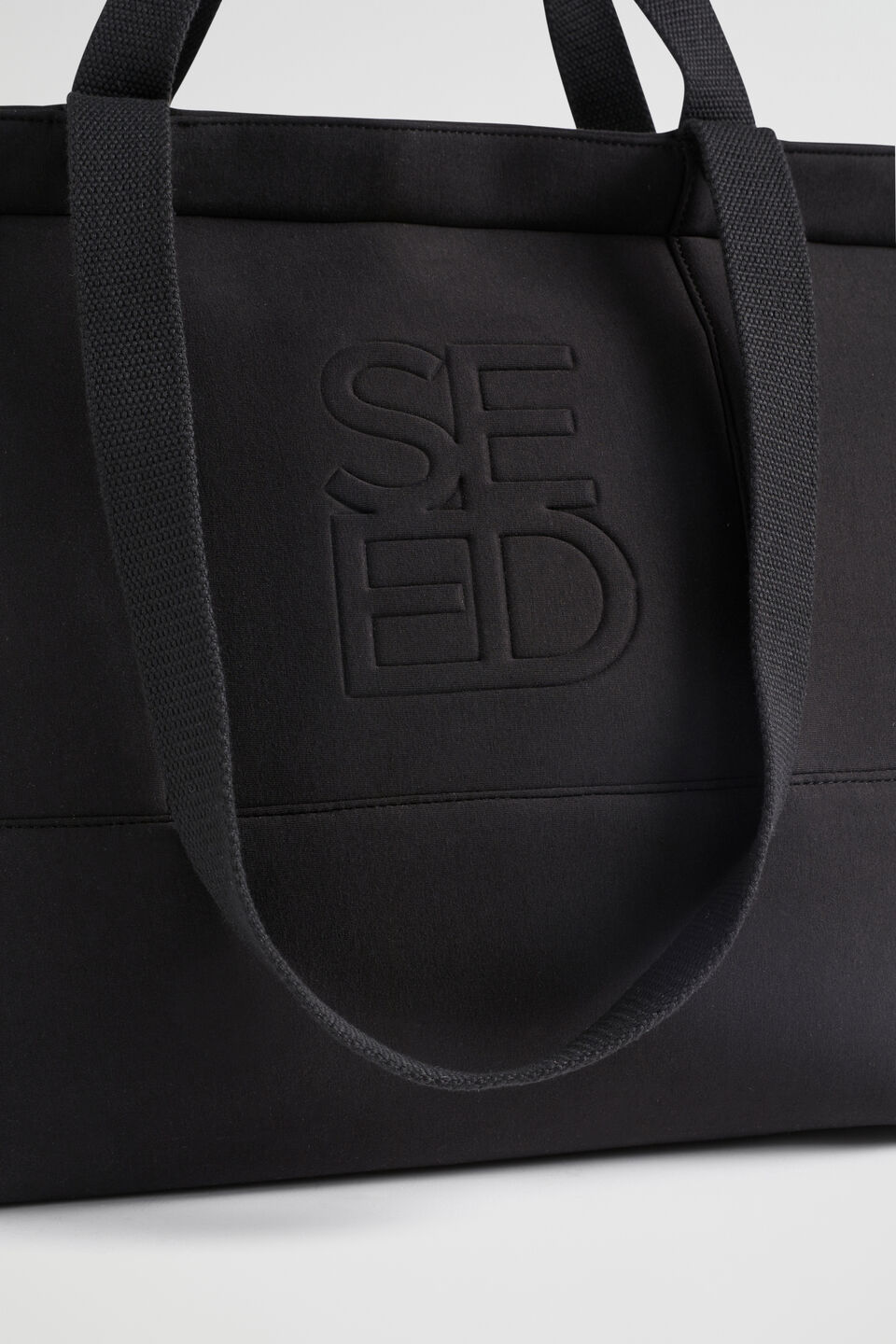 Seed Logo Jersey Overnight Bag  Black