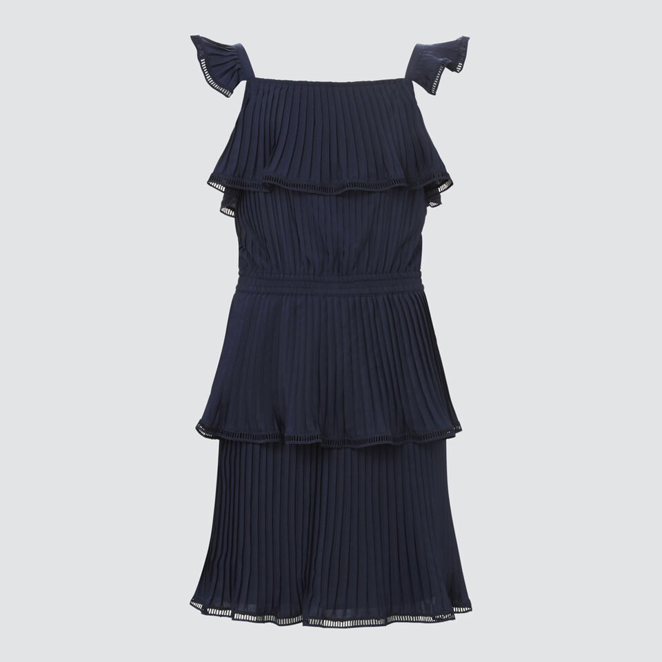 Pleated Chiffon Dress  