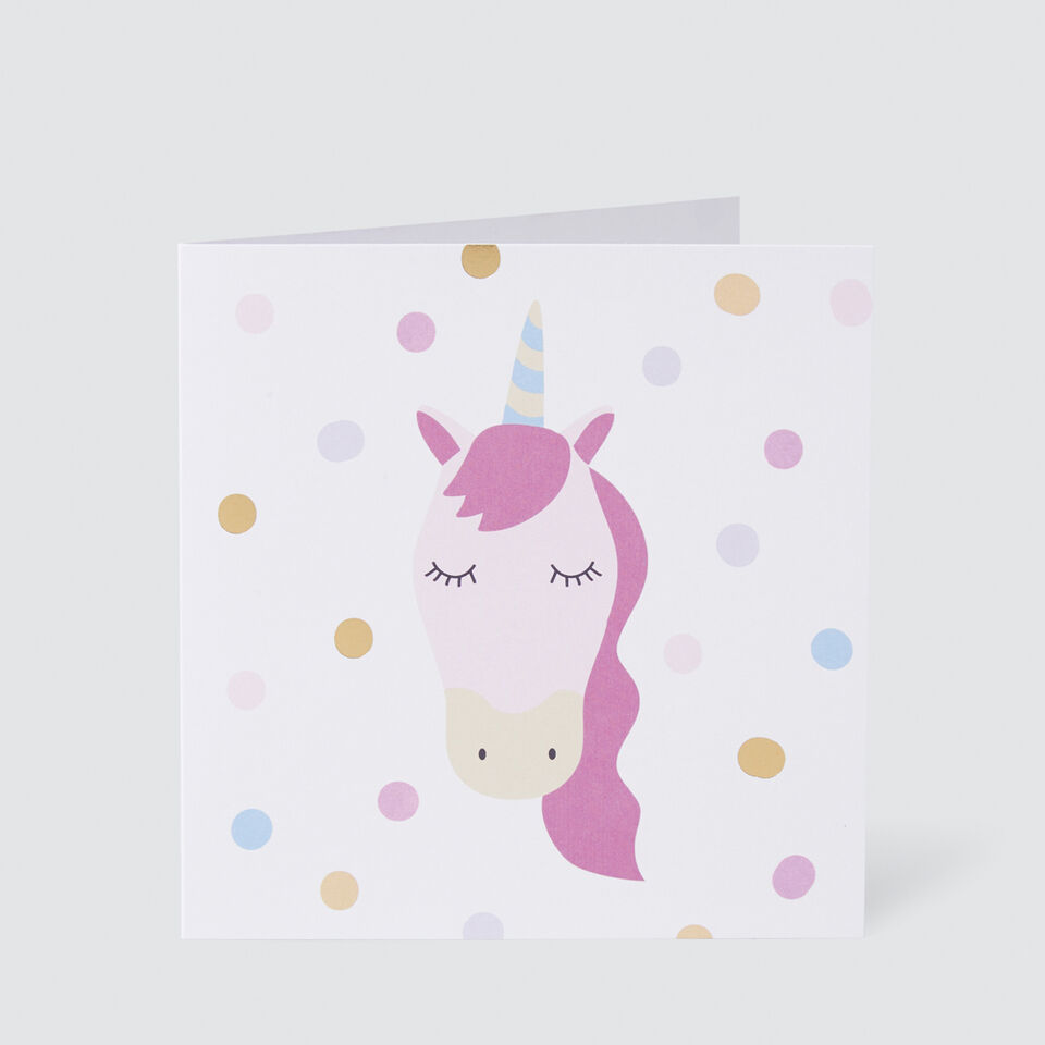 Large Unicorn Card  