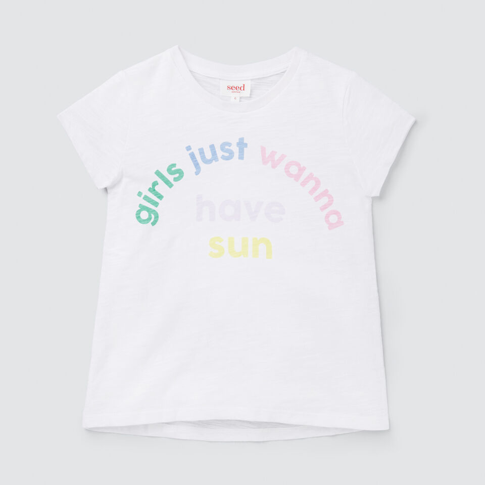 Rainbow Slogan Tee  1