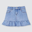 Peplum Denim Skirt    hi-res