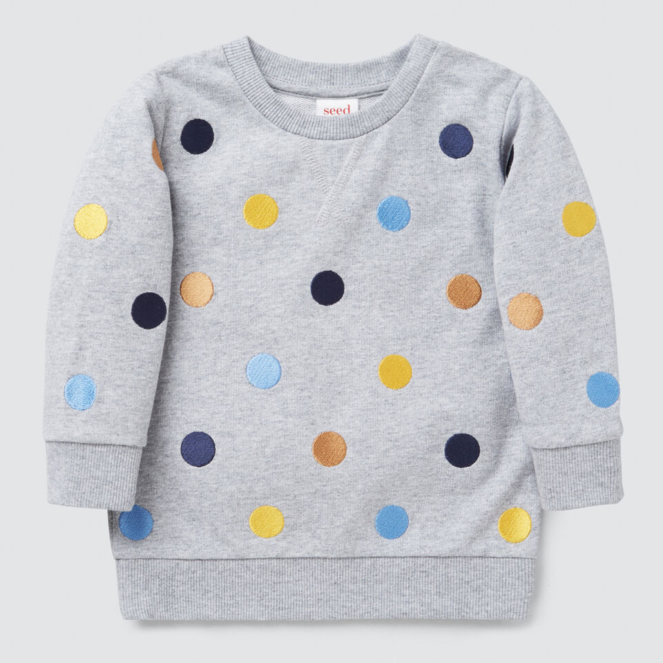 Embroidered Spot Sweater  