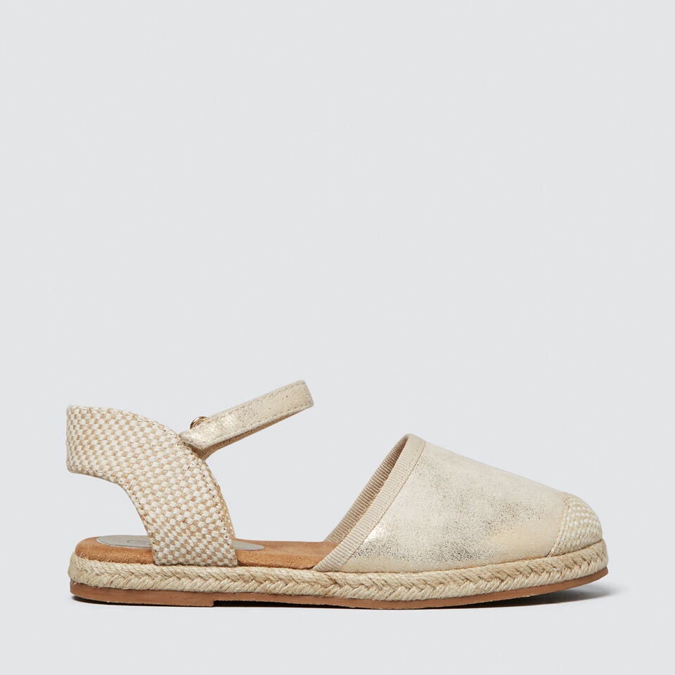 Gold Foil Mary Jane Espadrille  9