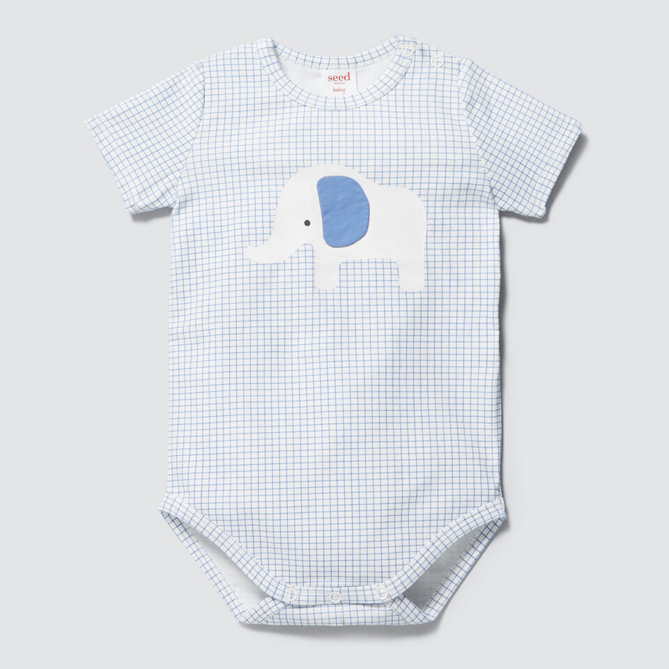 Elephant Applique Bodysuit  