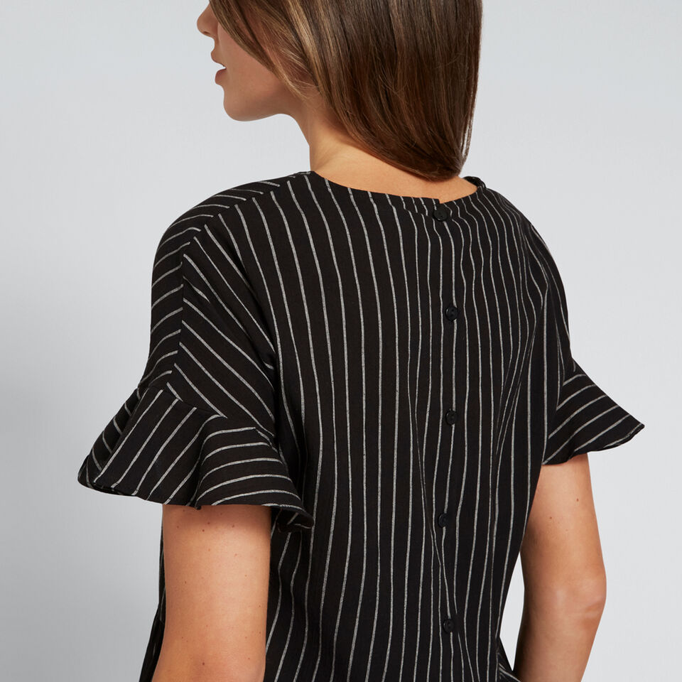 Stripe Frilly Top  