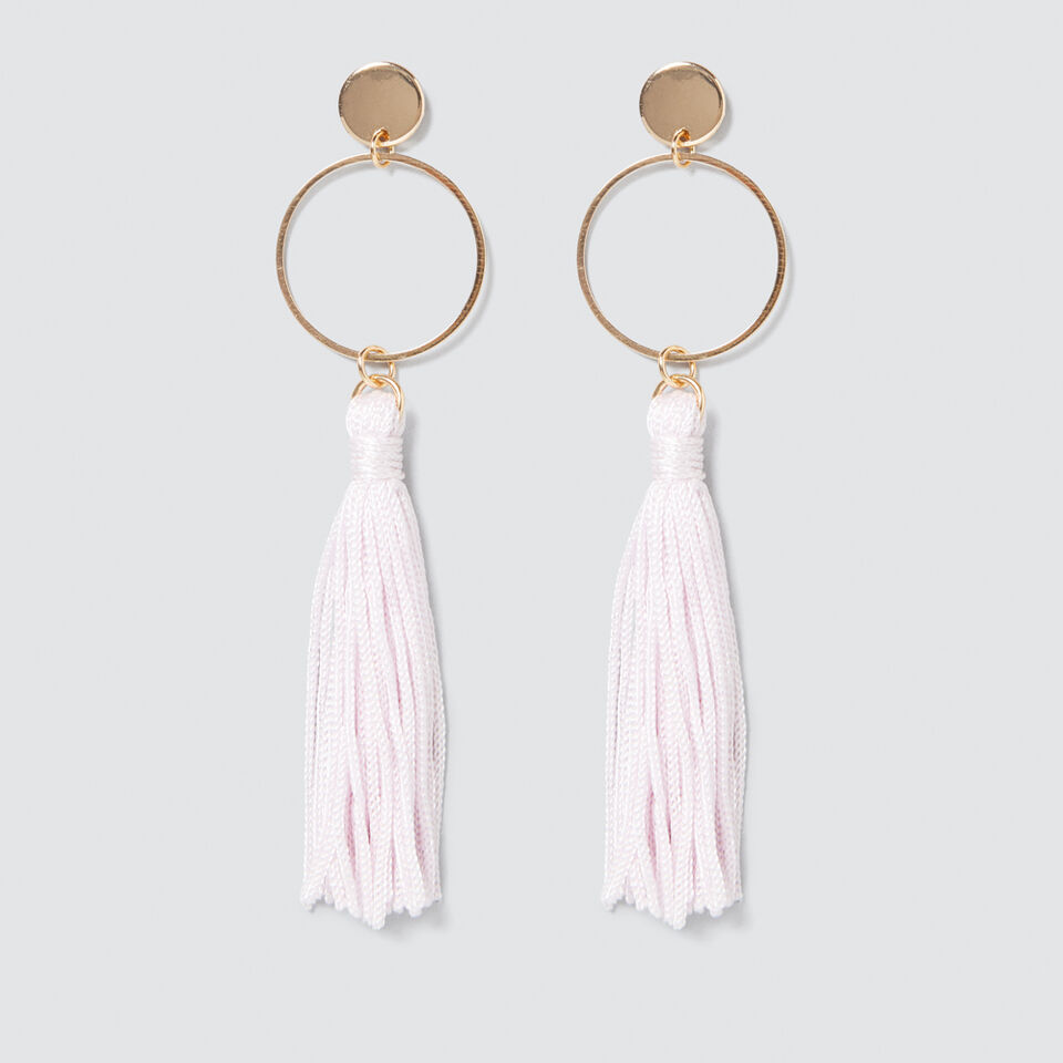 Circle Tassle Earrings  