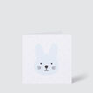 Small Blue Bunny Card    hi-res