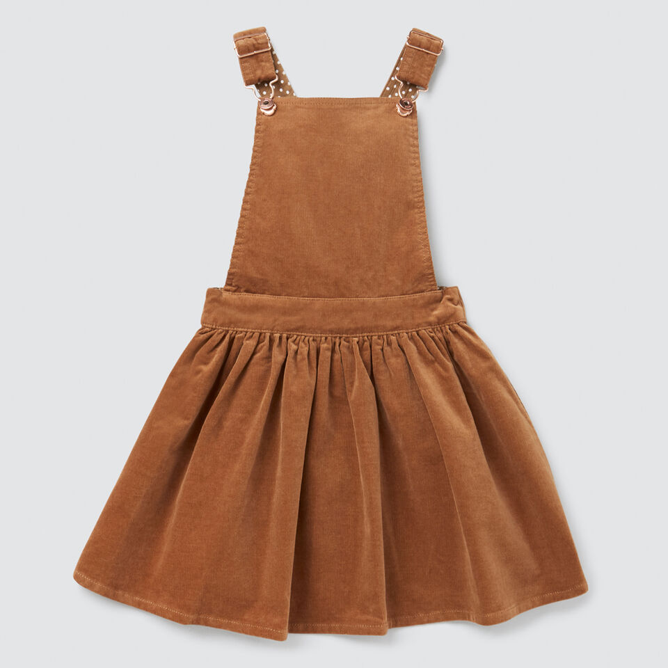 Flared Cord Pinafore  