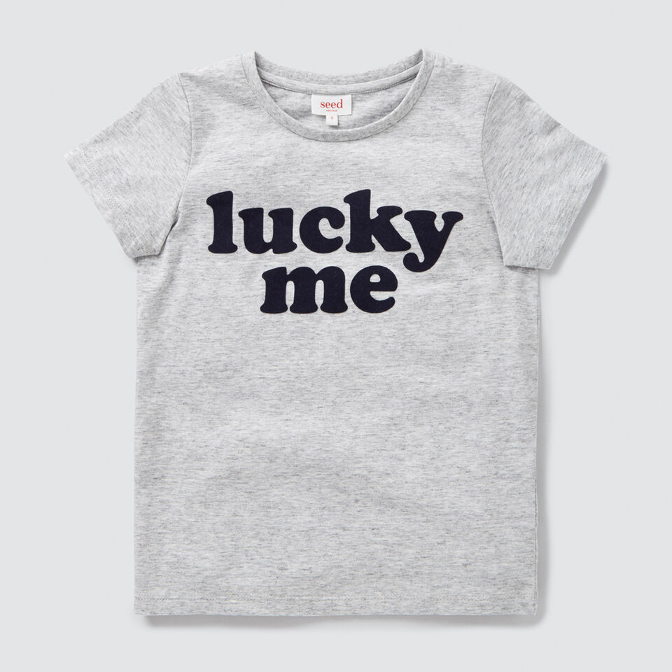 Lucky Me Slogan Tee  