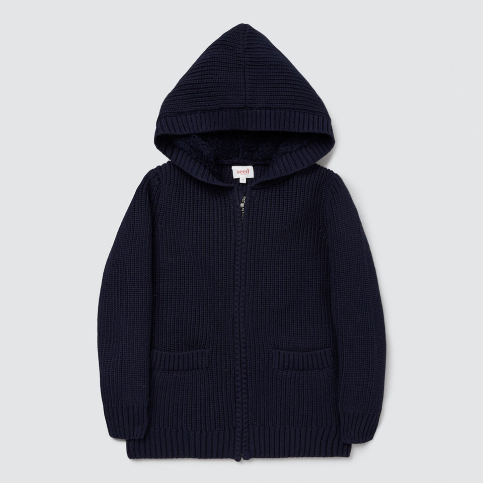 Sherpa Knit Hoodie  