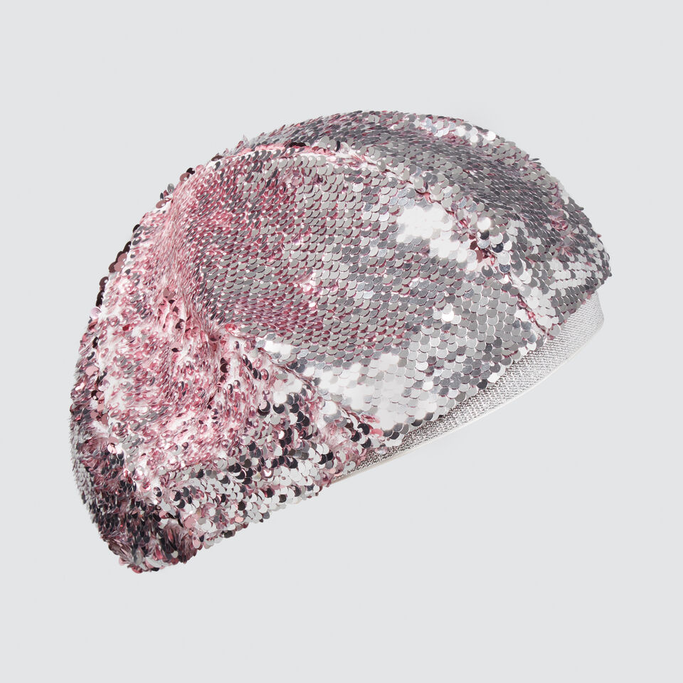 Flip Sequin Beret  